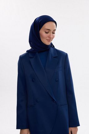روسری سرمه ای پنبه پلی استر MİRSOY SCARF - کد 888367333