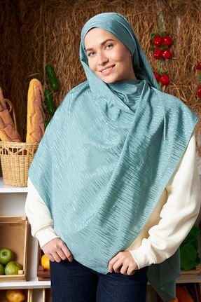 شال سبز زنانه پنبه ای MİRSOY SCARF - کد 896549065
