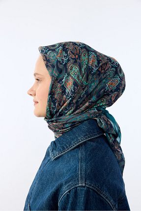 روسری رنگی پنبه پلی استر MİRSOY SCARF - کد 901361972
