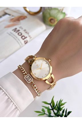 ساعت مچی زرد زنانه 40 میلی متر Revello - کد 225791416