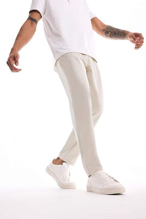 شلوار بژ مردانه الاستین Defacto - کد 917378295