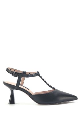 کفش پاشنه بلند کلاسیک مشکی زنانه چرم مصنوعی Nine West - کد 678690025