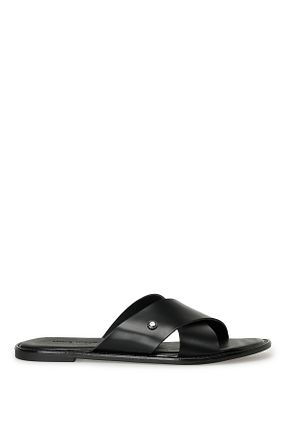 دمپائی مشکی زنانه چرم خالص Nine West - کد 737364040