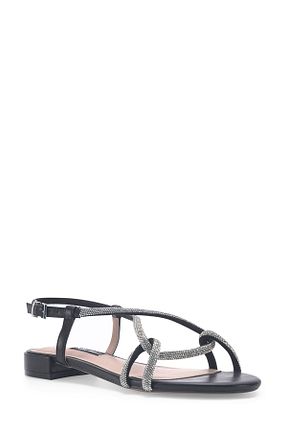 صندل مشکی زنانه پاشنه تخت Nine West - کد 808549795