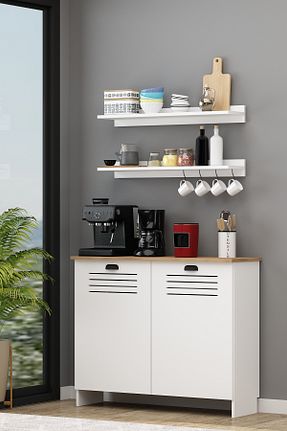 کابینت چند منظوره سفید Suntalam Avmpark - کد 929854002