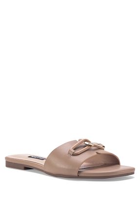 دمپائی بژ زنانه چرم مصنوعی Nine West - کد 747172445
