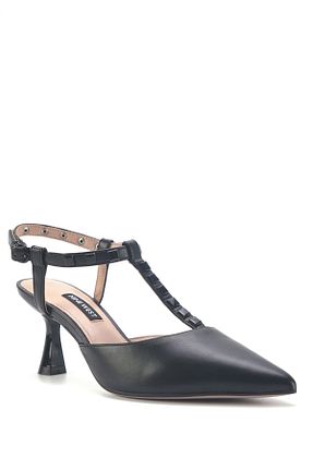 کفش پاشنه بلند کلاسیک مشکی زنانه چرم مصنوعی Nine West - کد 678690025