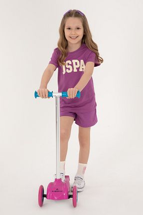 تیشرت صورتی بچه گانه رگولار U.S. Polo Assn. - کد 930728947