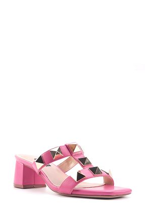 دمپائی صورتی زنانه چرم مصنوعی Nine West - کد 834123300