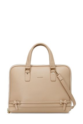 کیف لپ تاپ و مدارک بژ زنانه 15.6 اینچ Nine West - کد 898018348