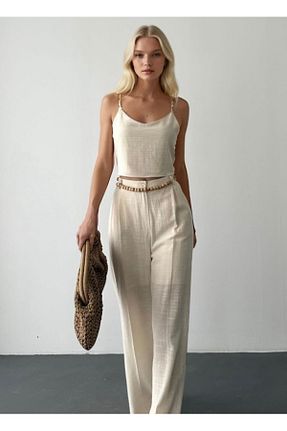 ست بالاتنه و پائین تنه صورتی زنانه بافتنی Oyer Moda - کد 857559237