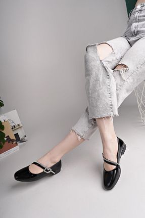 بابت مشکی زنانه چرم لاکی Nesil Shoes - کد 935551523