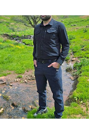 شلوار سرمه ای مردانه پارچه SNOWMOUNT - کد 921300947