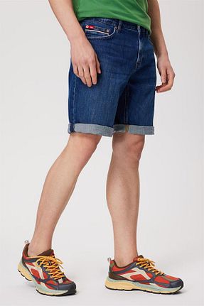 شلوارک و برمودا سرمه ای مردانه Straight Lee Cooper - کد 700386146