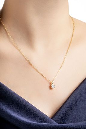 گردنبند نقره زرد زنانه 925 عیار So Chic - کد 785773291