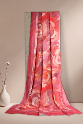 شال صورتی زنانه پنبه ای Sekine İpek - کد 942038168