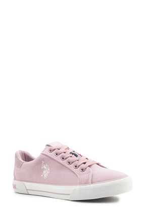 کفش اسنیکر صورتی زنانه بند دار U.S. Polo Assn. - کد 901674583