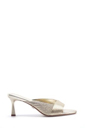 دمپائی طلائی زنانه چرم مصنوعی Nine West - کد 900057055