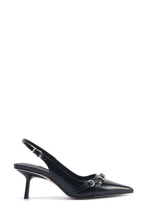 کفش پاشنه بلند کلاسیک مشکی زنانه چرم Nine West - کد 894029650