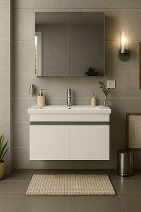 ست کمد حمام سفید Tasarım - کد 905755124