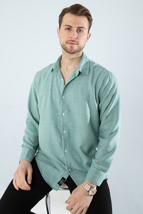 پیراهن سبز مردانه اورسایز YXC - کد 883642866