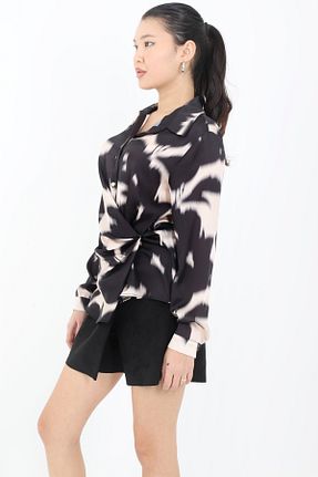 بلوز مشکی زنانه طرح دار YORSSTYLE - کد 870408935