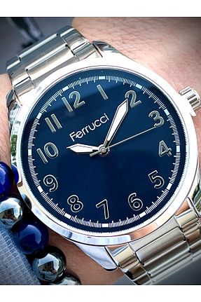 ساعت مچی سفید مردانه 41-46 میلی متر Ferrucci - کد 820441279