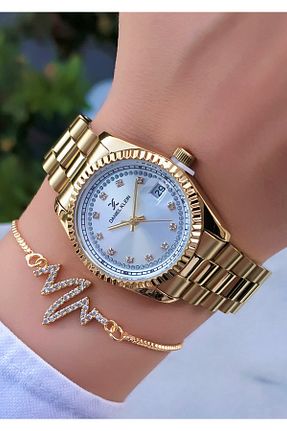 ساعت مچی طلائی زنانه 36-40 میلی متر Daniel Klein - کد 330480340