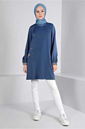 تونیک حجاب سرمه ای زنانه مخلوط پلی استر Alvina - کد 794073100