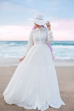 لباس حجاب سفید زنانه رگولار Muslima Wear - کد 900684427