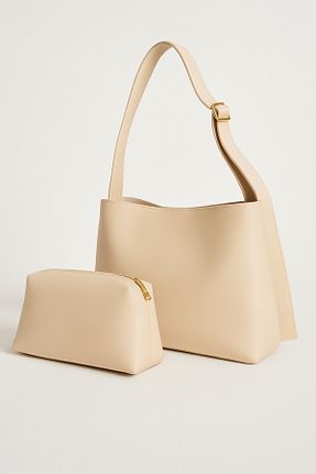 کیف دوشی قهوه ای زنانه چرم مصنوعی NBİBAGS - کد 807952771