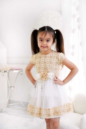 لباس زرد بچه گانه بافتنی KALİNKA KİDS WEAR - کد 933260110