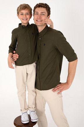 پیراهن خاکی مردانه یقه پیراهنی U.S. Polo Assn. - کد 904537430