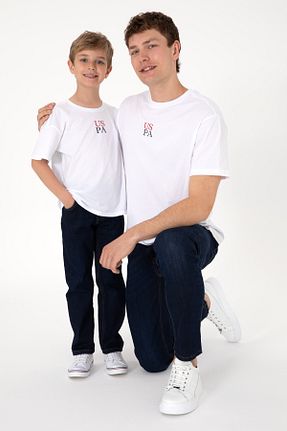 تیشرت سفید بچه گانه اورسایز U.S. Polo Assn. - کد 833121629