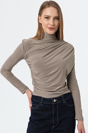 بلوز بژ زنانه ساده VODENS - کد 899157157