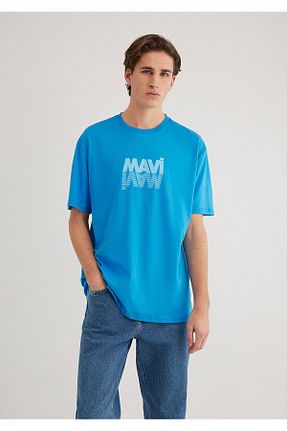 تیشرت آبی مردانه یقه دوچرخه Mavi - کد 679625790