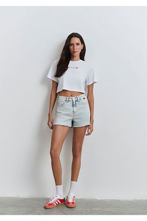 شلوارک و برمودا آبی زنانه Straight Mavi - کد 712884286
