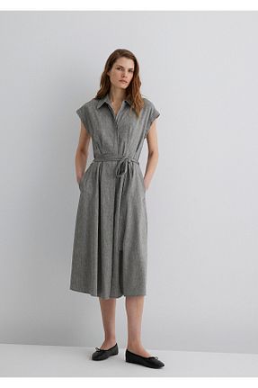 لباس طوسی زنانه کتان Mavi - کد 832866340