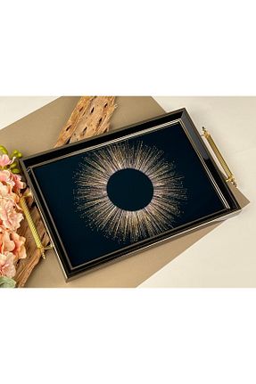 سینی مشکی شیشه Doremcy - کد 368327257