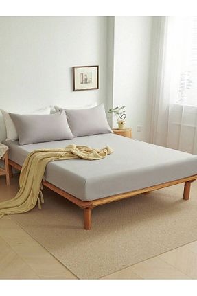 ست ملحفه دونفره طوسی پنبه ای Soft Colours - کد 336703315