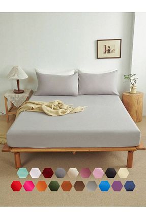 ست ملحفه دونفره طوسی پنبه ای Soft Colours - کد 336703315