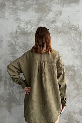 پیراهن خاکی زنانه اورسایز macharel jeans - کد 860197314