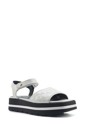 صندل سفید زنانه پاشنه تخت Nine West - کد 904262960