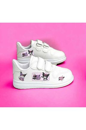 کفش اسنیکر سفید بچه گانه چسبی LİASSHOES - کد 849762677