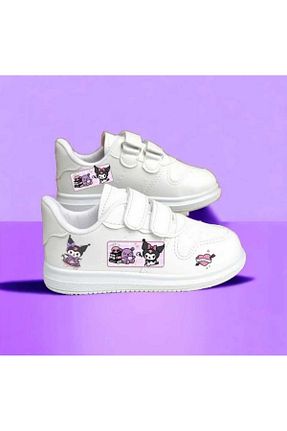 کفش اسنیکر سفید بچه گانه چسبی LİASSHOES - کد 849762677
