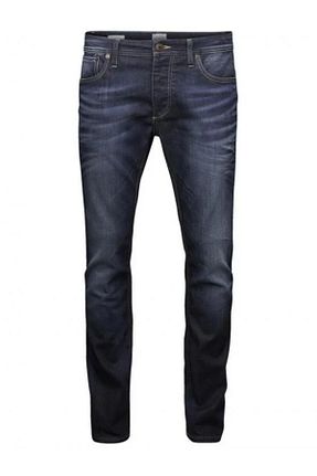 شلوار جین سرمه ای مردانه پاچه تنگ Jack & Jones - کد 736272139
