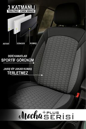 روکش صندلی خودرو طوسی GM-DESIGN - کد 930356866