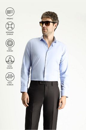 پیراهن سفید مردانه اسلیم فیت Kiğılı - کد 936246580
