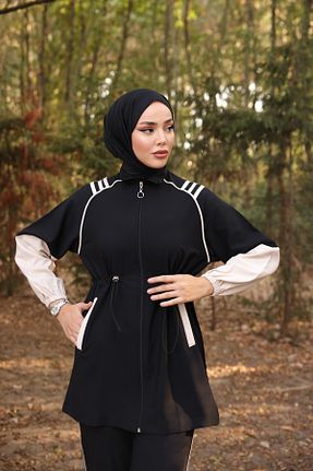 ست بالاتنه و پائین تنه حجاب مشکی زنانه رگولار MİMİ Luxury Wear - کد 899873423
