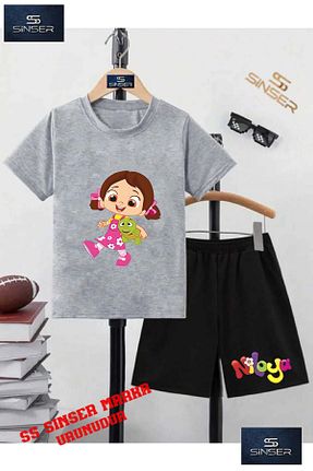 ست بالاتنه و پائین تنه طوسی بچه گانه بافت SS SİNSER - کد 942542594